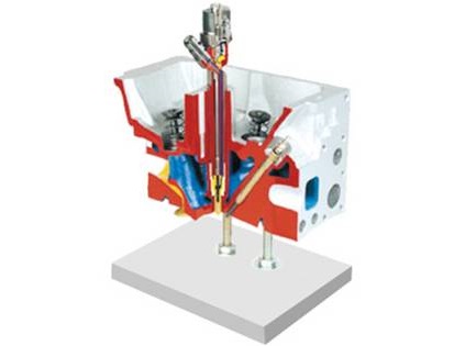 直喷式发动机气缸盖解剖模型