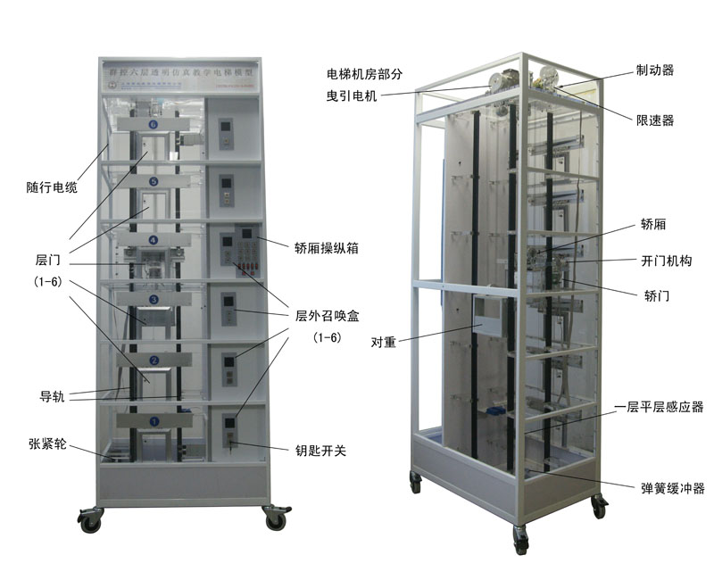 六层透明教学电梯模型